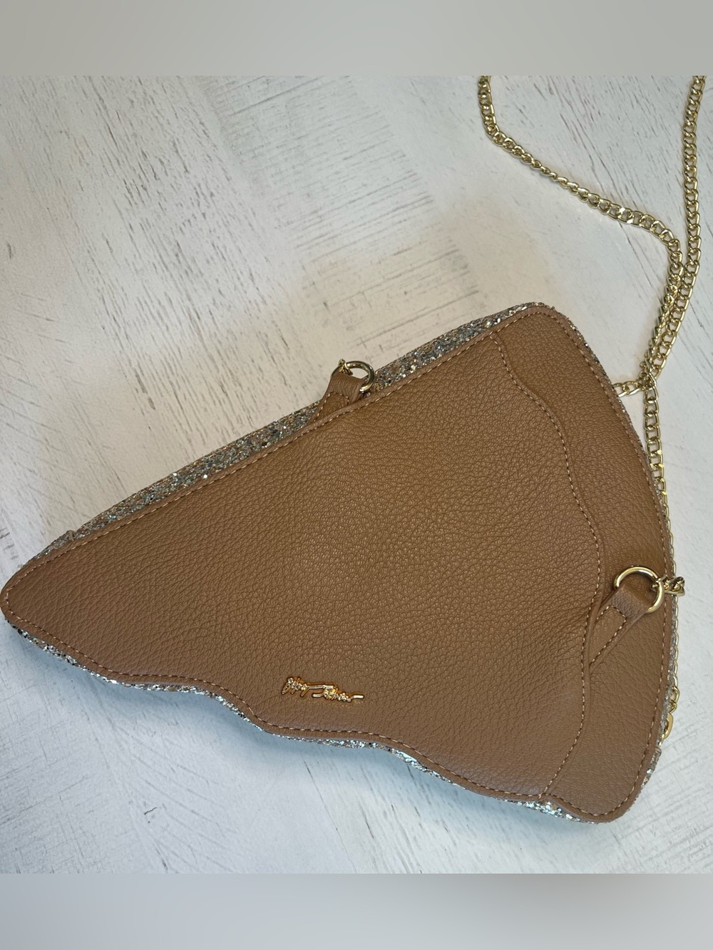 Betsy Johnson Sequin and Glitter Pizza Slice Crossbody Bag - Picture 6 of 6